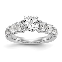 True Origin 14K White Gold 1.25ct Lab Grown Dia VS+ F+ Peg Set Comp Ring view 1