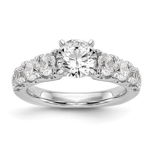 True Origin 14K White Gold 1.25ct Lab Grown Dia VS+ F+ Peg Set Comp Ring