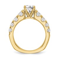 True Origin 14K Yellow Gold 1.25ct Lab Grown Dia VS+ F+ Peg Set Comp Ring view 2