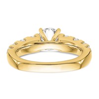 True Origin 14K Yellow Gold 1.25ct Lab Grown Dia VS+ F+ Peg Set Comp Ring view 3