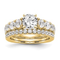 True Origin 14K Yellow Gold 1.25ct Lab Grown Dia VS+ F+ Peg Set Comp Ring view 5