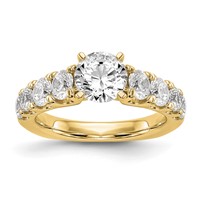 True Origin 14K Yellow Gold 1.25ct Lab Grown Dia VS+ F+ Peg Set Comp Ring view 1