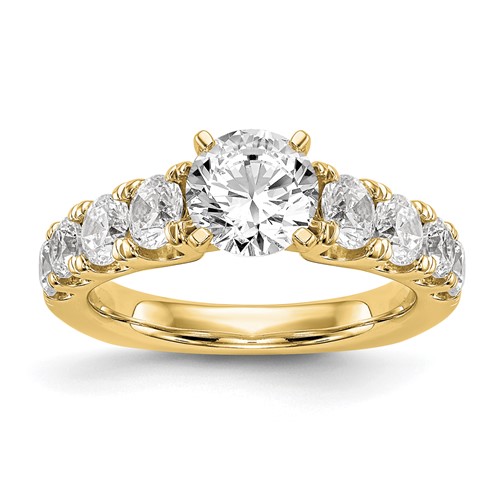 True Origin 14K Yellow Gold 1.25ct Lab Grown Dia VS+ F+ Peg Set Comp Ring