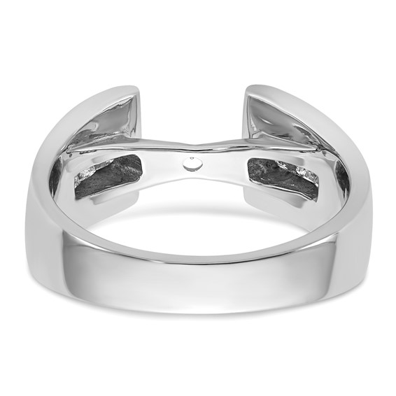 14K White Gold Peg Set 3/8 carat Channel-set Princess Diamond Semi-mount Engagement Ring