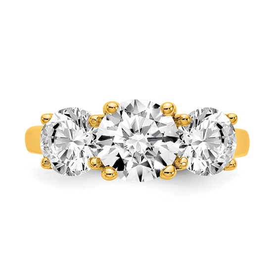 True Origin 14K 1 carat Lab Grown Diamond VS/SI  D E F  Semi Mount Peg Set Ring