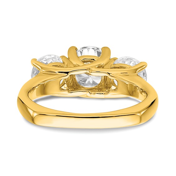 True Origin 14K 1 carat Lab Grown Diamond VS/SI  D E F  Semi Mount Peg Set Ring