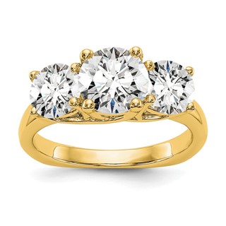 True Origin 14K 1 carat Lab Grown Diamond VS/SI  D E F  Semi Mount Peg Set Ring