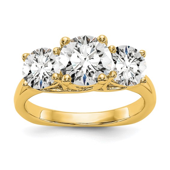 True Origin 14K 1 carat Lab Grown Diamond VS/SI  D E F  Semi Mount Peg Set Ring