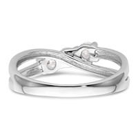 14K White Gold 0.50 Carat Lab Grown Diamond VS SI+ G+ Complete Three Stone Engagement Ring view 5