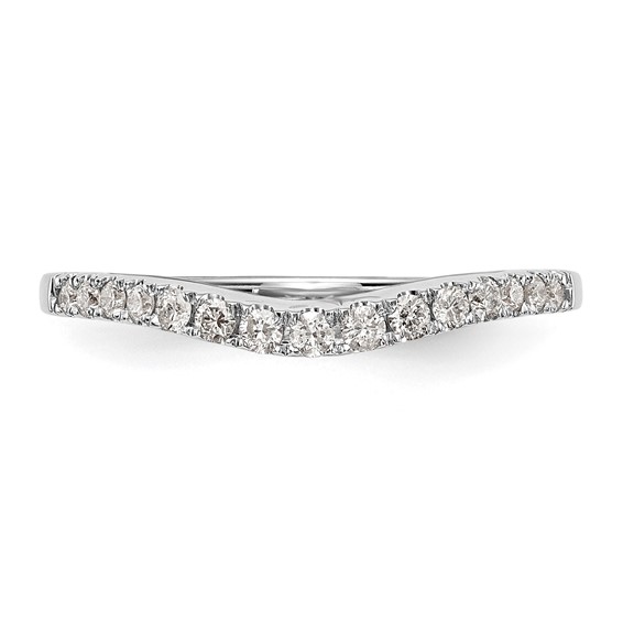 14K White Gold Contoured Wedding Band Mounting