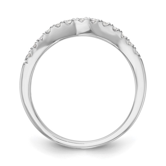 14K White Gold Contoured Wedding Band Mounting