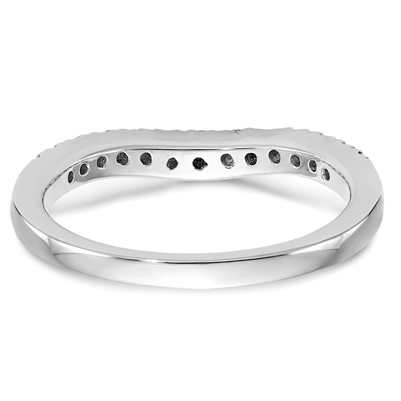 14K White Gold Contoured Wedding Band Mounting