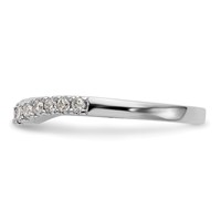 14K White Gold 0.33 Carat Lab Grown Diamond VS SI+ G+ Complete Wedding Band view 4