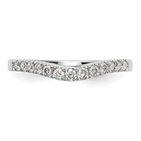 14K White Gold 0.33 Carat Lab Grown Diamond VS SI+ G+ Complete Wedding Band view 5