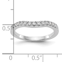 14K White Gold 0.33 Carat Lab Grown Diamond VS SI+ G+ Complete Wedding Band view 3