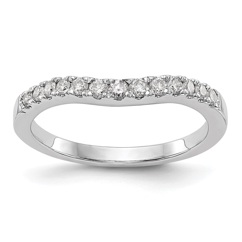 14k White Gold 1/3 carat Lab Grown Diamond VS/SI+ G+ Complete Size 7 Wedding Band