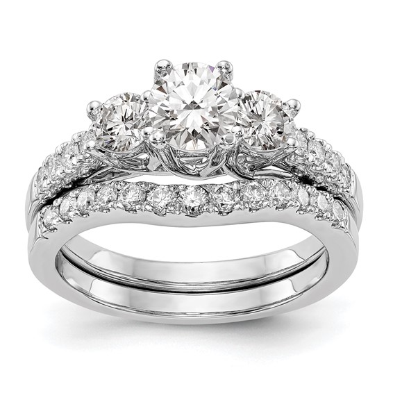 3 Stone Diamond Semi-Mount Engagement Rings