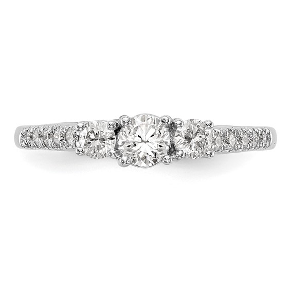 3 Stone Diamond Semi-Mount Engagement Rings