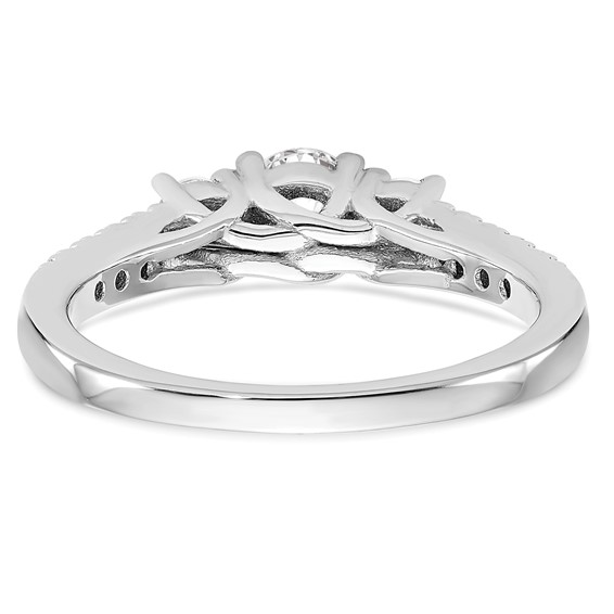 3 Stone Diamond Semi-Mount Engagement Rings