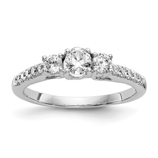 3 Stone Diamond Semi-Mount Engagement Rings