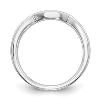 14K White Gold 0.20 Carat Lab Grown Diamond VS SI+ G+ Complete Wedding Band view 2