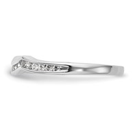 14K White Gold 0.20 Carat Lab Grown Diamond VS SI+ G+ Complete Wedding Band view 4