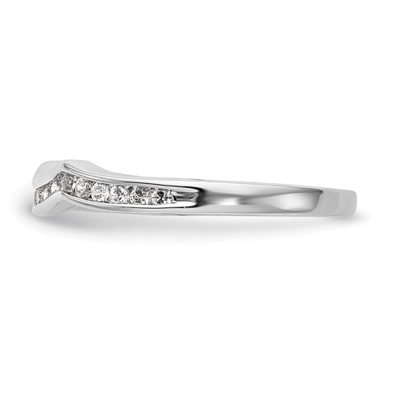 14k White Gold 1/5 carat Lab Grown Diamond VS/SI+ G+ Complete Wedding Band