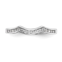14K White Gold 0.20 Carat Lab Grown Diamond VS SI+ G+ Complete Wedding Band view 5
