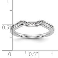 14K White Gold 0.20 Carat Lab Grown Diamond VS SI+ G+ Complete Wedding Band view 3