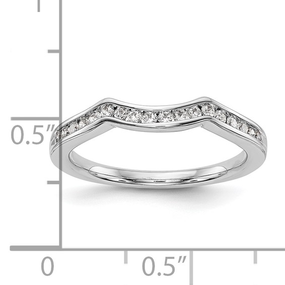 14k White Gold 1/5 carat Lab Grown Diamond VS/SI+ G+ Complete Wedding Band
