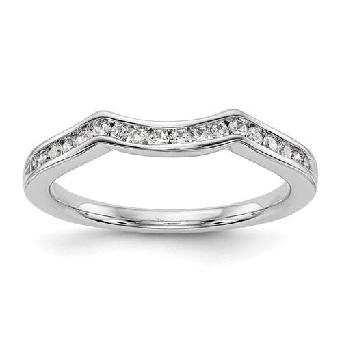 14K White Gold 0.20 Carat Lab Grown Diamond VS SI+ G+ Complete Wedding Band