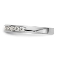 14K White Gold 0.50 Carat Lab Grown Diamond VS SI+ G+ Complete Wedding Band view 4