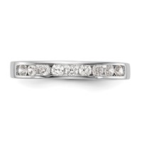 14K White Gold 0.50 Carat Lab Grown Diamond VS SI+ G+ Complete Wedding Band view 5