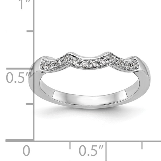 14k White Gold 1/8 carat Lab Grown Diamond VS/SI+ G+ Complete Wedding Band