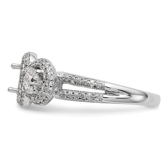 3 Stone Diamond Semi-Mount Engagement Rings