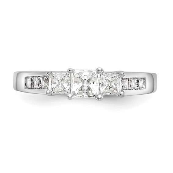 3 Stone Diamond Semi-Mount Engagement Rings