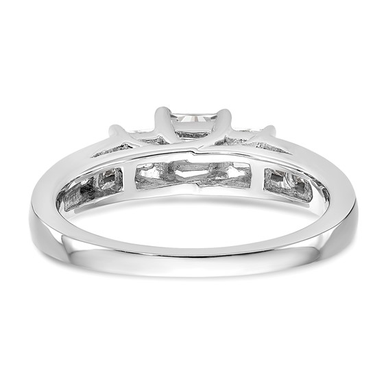 3 Stone Diamond Semi-Mount Engagement Rings