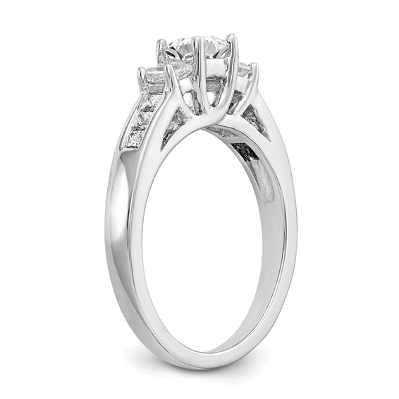 3 Stone Diamond Semi-Mount Engagement Rings