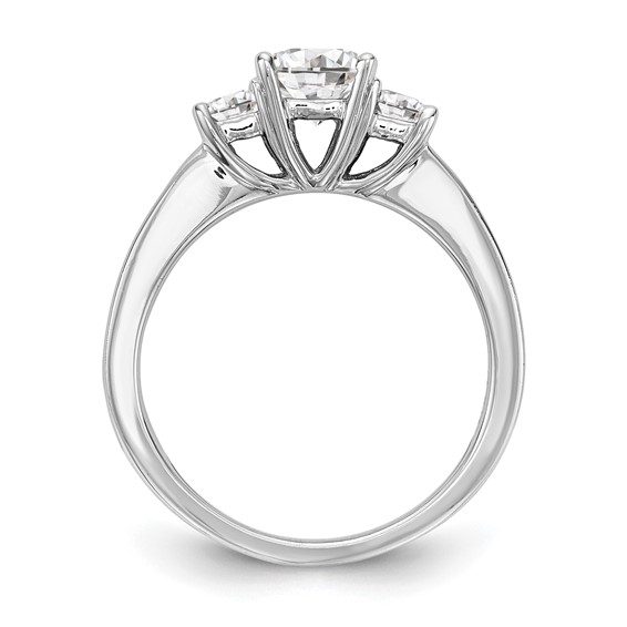 3 Stone Diamond Semi-Mount Engagement Rings