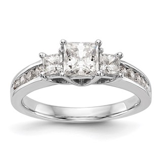 3 Stone Diamond Semi-Mount Engagement Rings