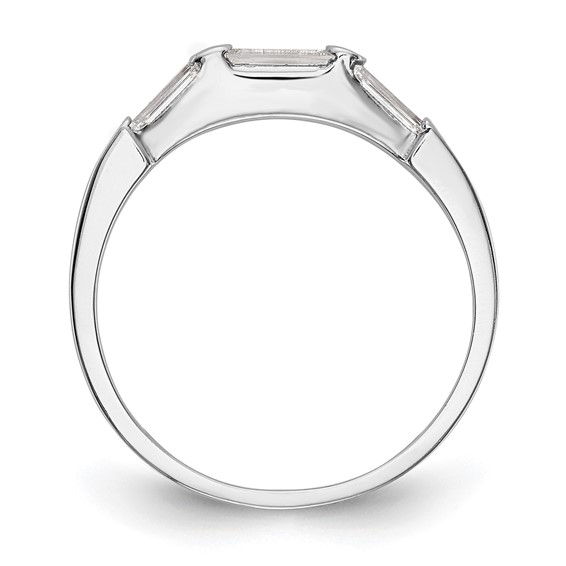 14K White Gold Baguette Wedding Band Mounting