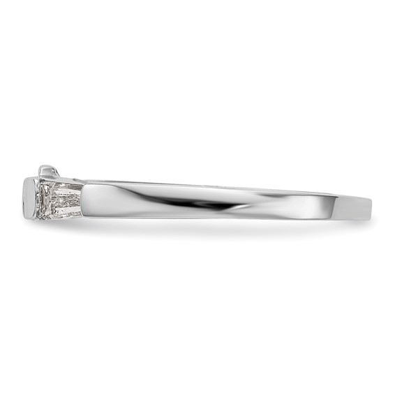 14K White Gold Baguette Wedding Band Mounting