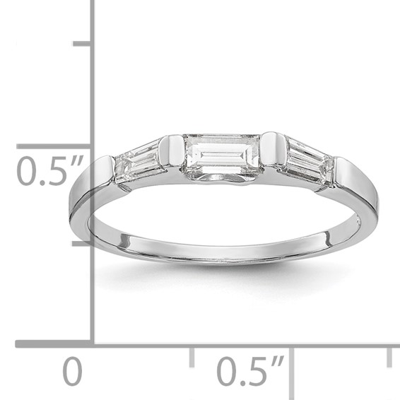14K White Gold Baguette Wedding Band Mounting