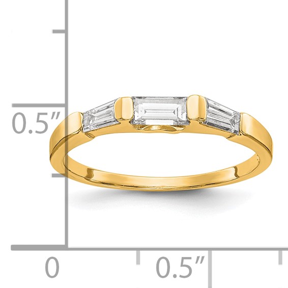14K Diamond Wedding Band