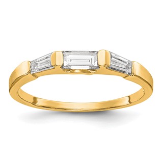 14K Diamond Wedding Band