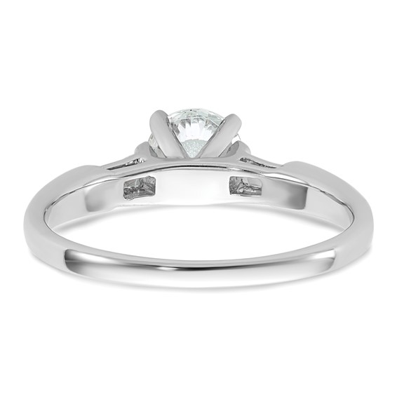 3 Stone Peg Set Semi-Mount Engagement Rings