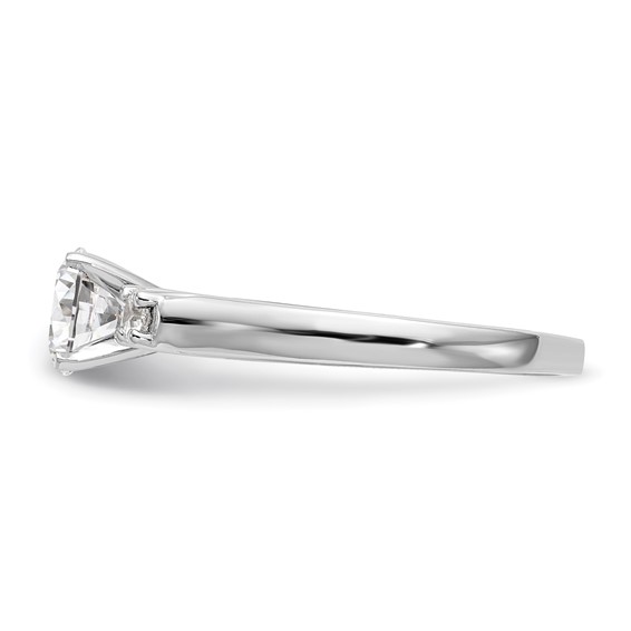 3 Stone Peg Set Semi-Mount Engagement Rings