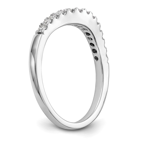 14K White Gold Contoured Wedding Band Mounting