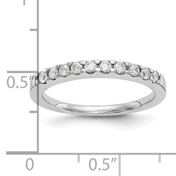 14K White Gold 1/3 carat Wedding Band Mounting
