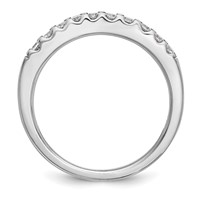 14K White Gold 0.33 Carat Lab Grown Diamond VS SI+ G+ Complete Wedding Band view 2